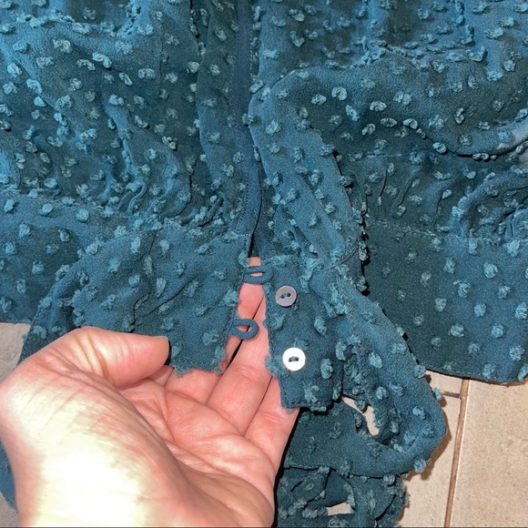 Free People texture sheer long sleeve top - Picture 4 of 7